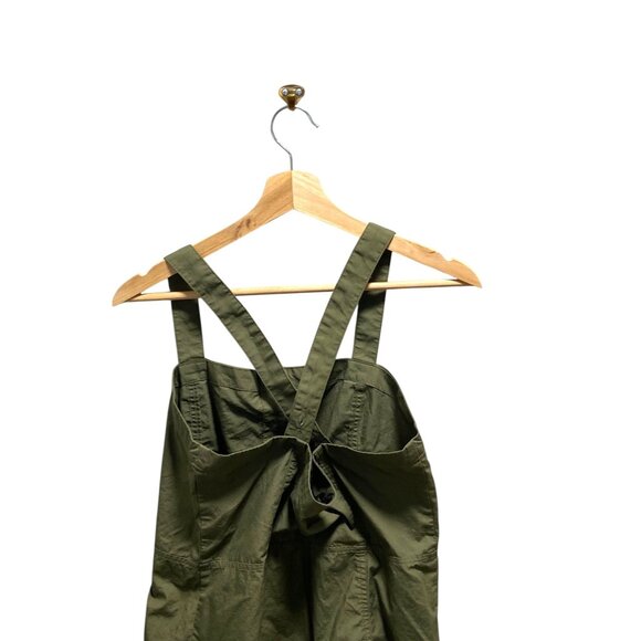 Banana Republic Button Front Convertible Sleeveless Blouse Olive Green Size 8 - Picture 10 of 12